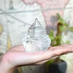 Flower Sphatik Shree Yantra, Lotus Crystal Shree Yantra, Size 3×3 Inch - Image 2