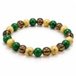 Mulank 5 Crystal Bracelet – Green Jade, Amazonite & Yellow Aventurine