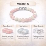 Mulank 6 Crystal Bracelet – Rose Quartz, Moonstone & Clear Quartz - Image 2