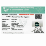 Teal Sapphire (Heated) 6x4 MM - 0.54 Carat - Image 3